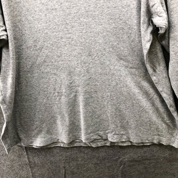 Uniqlo Soft Brushed Crewneck T Shirt Mens XL Gray Long Sleeve Cotton Unisex - Picture 4 of 9